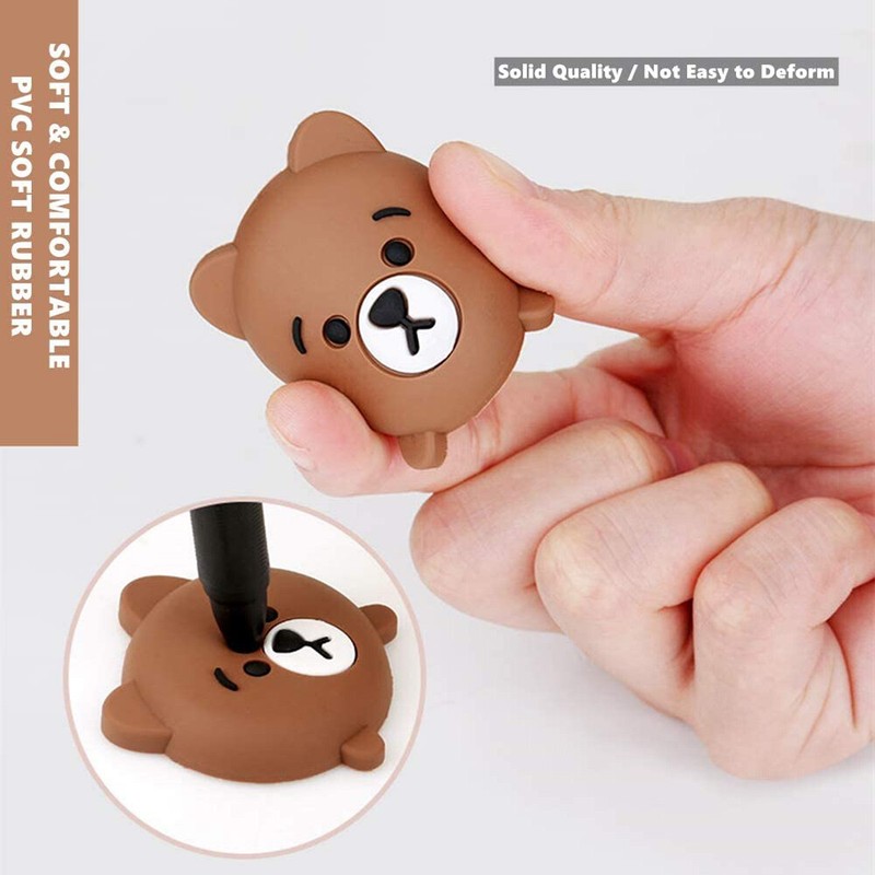 2pcs Multi-Purpose Cute Cartoon Silicone Rubber Anti-Collision Door Stopper gallery