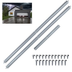 16ft Garage Door Bracket Strut,Heavy-Duty Steel Doors 16ft, Silver