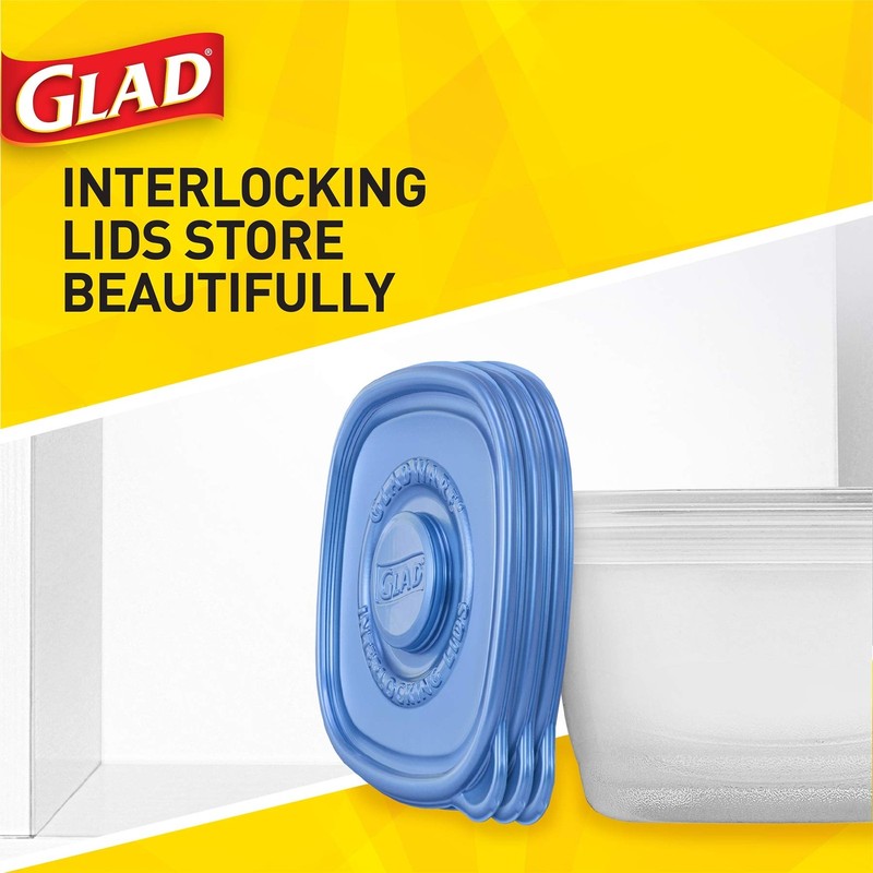 GladWare Soup Salad Everyday Use Medium Rectangle Storage Hold up to 24oz, 5ct gallery