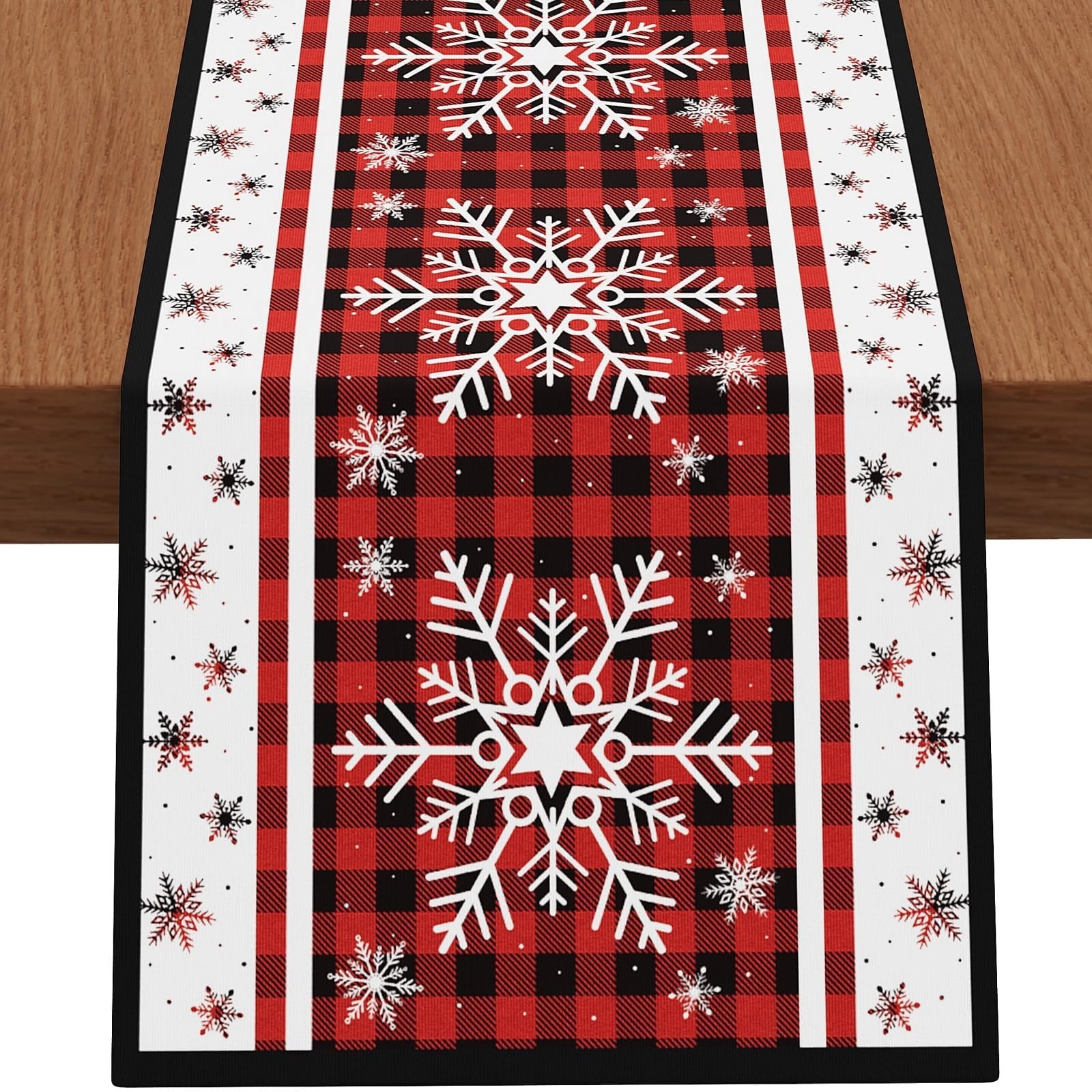 CHAMBERY Christmas Table Runner,13X72 Seasonal Snowflakes Christmas gallery