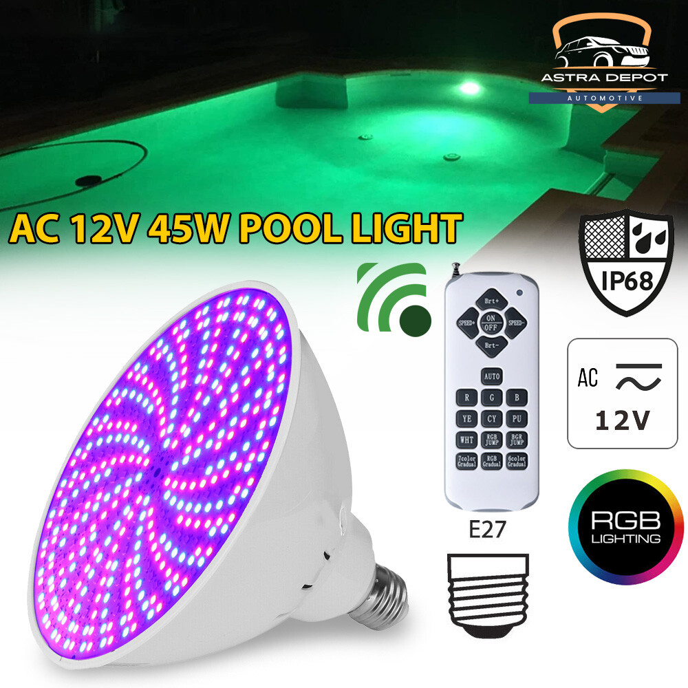45W 12V RGB LED Color Changing Underwater Inground Swimming Pool Light Bulb E27 gallery