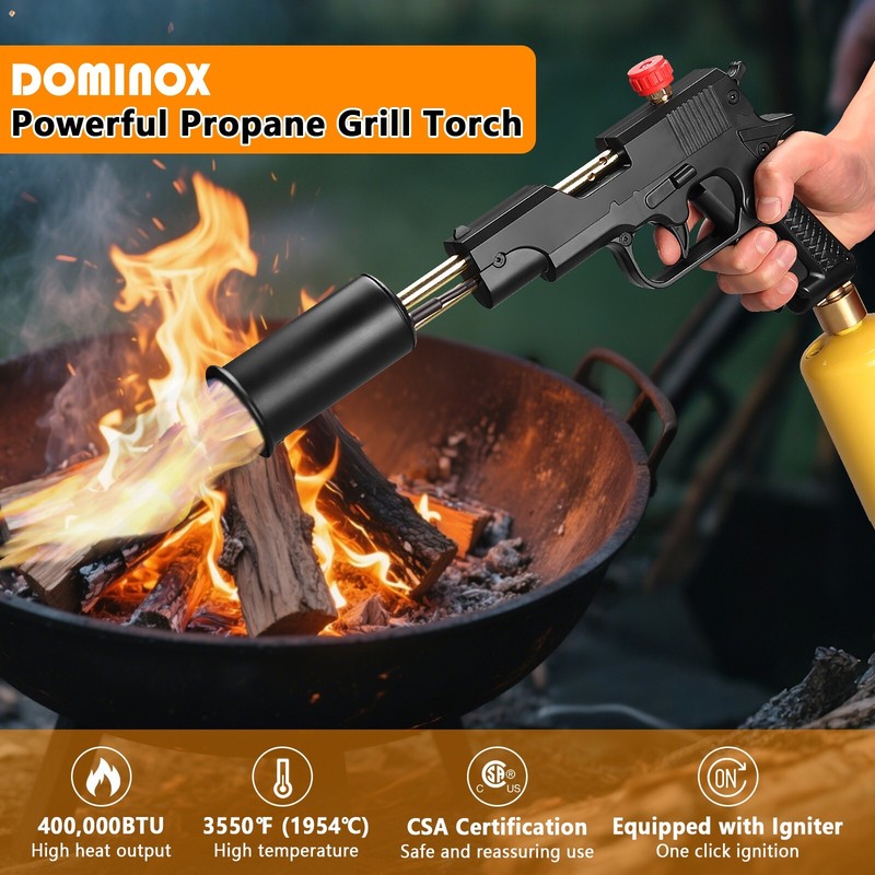 DOMINOX Powerful Propane Torch, Adjustable Torch Burner by Propane, MAP and MAPP gallery