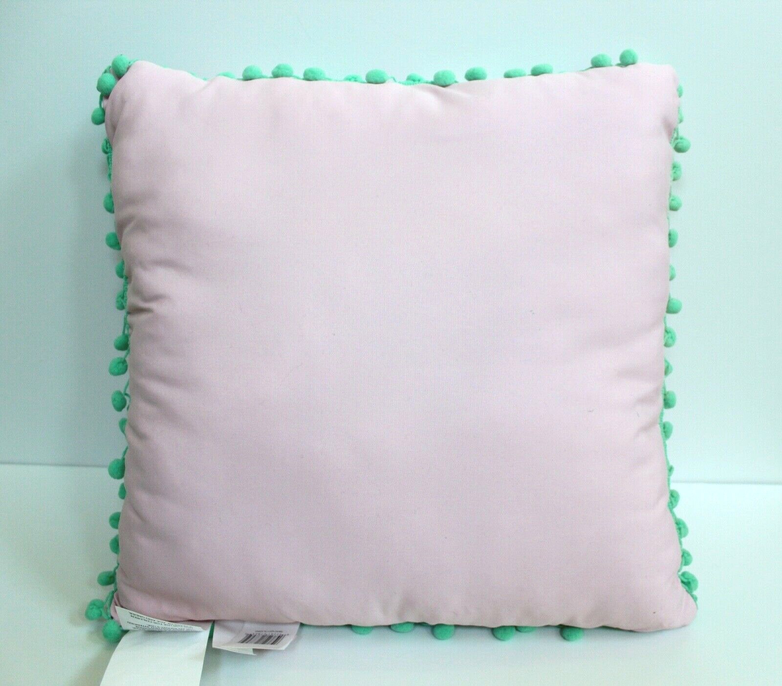 Shopkins Happy Places Sequins Pompom Trim Throw Toss Pillow Pink NEW gallery