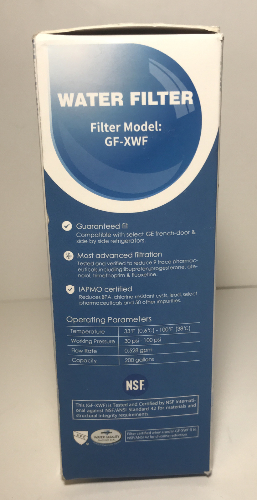 1 Pack Glacier Fresh GF-XWF Refrigerator Water Filter Replacement for GE XWF gallery
