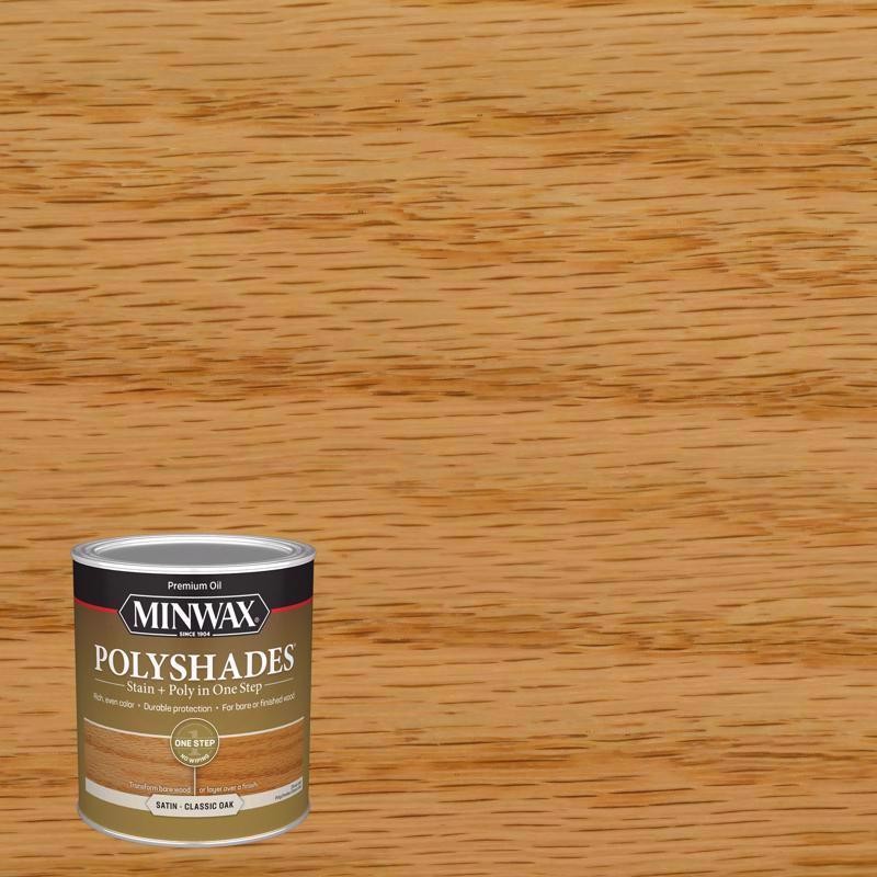 Minwax PolyShades Semi-Transparent Satin Oak Oil-Based Polyurethane Stain gallery
