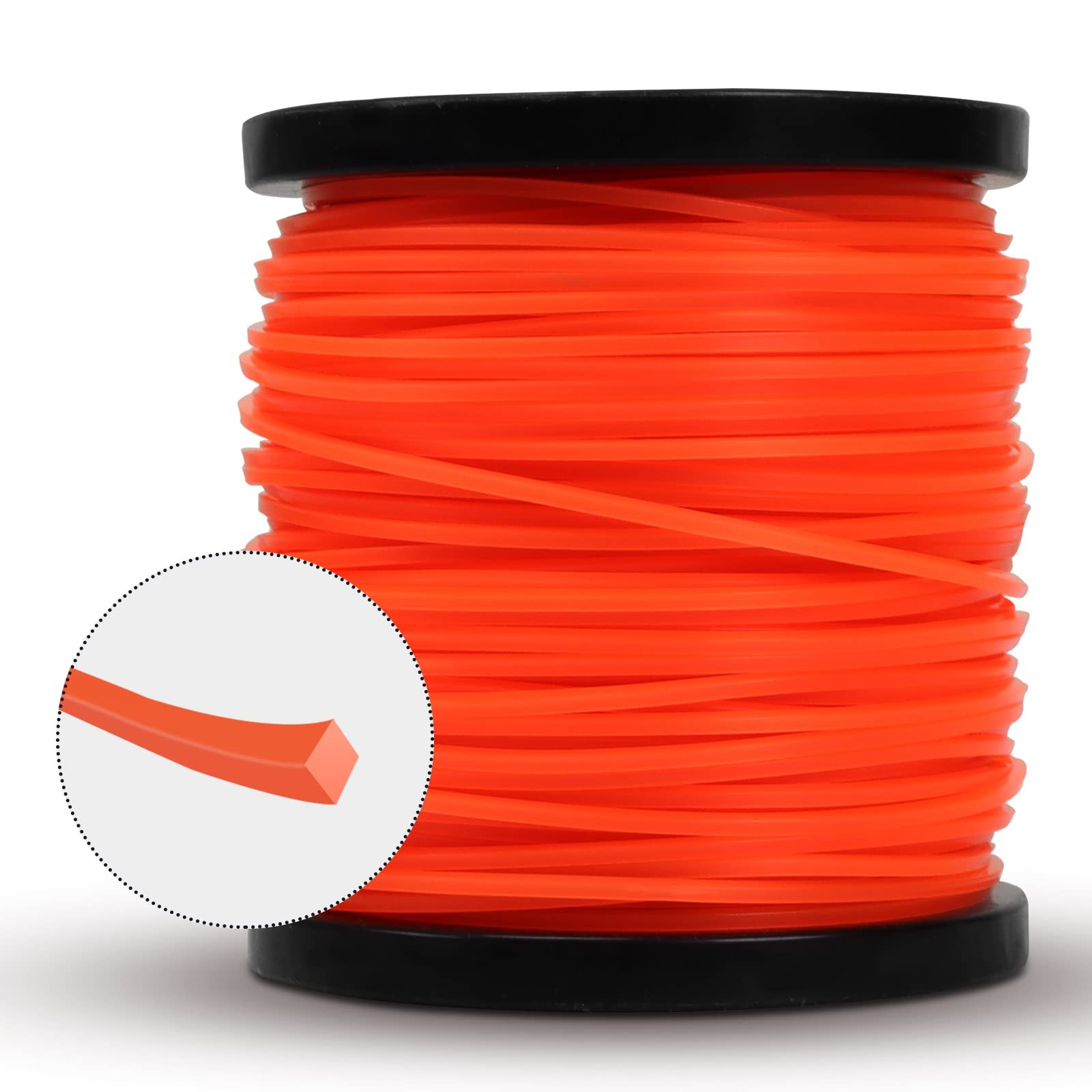 080 Inch Trimmer Line, 0.080" Weed Wacker Eater String, Commercial Grade Square gallery