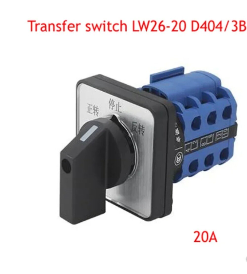 LW26-20 D404/3B 220V Single-phase Motor Forward And Reverse Switch Universal 20A gallery