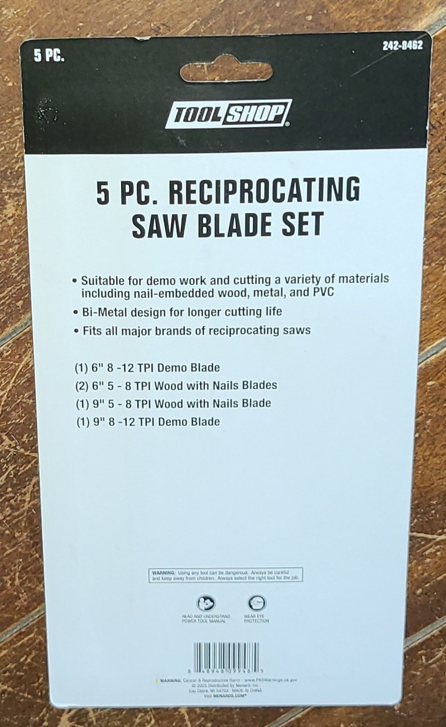 5pc DEMO Reciprocating Saw Blade Set: Cuts Wood, Metal, PVC ~ #242-8462 gallery