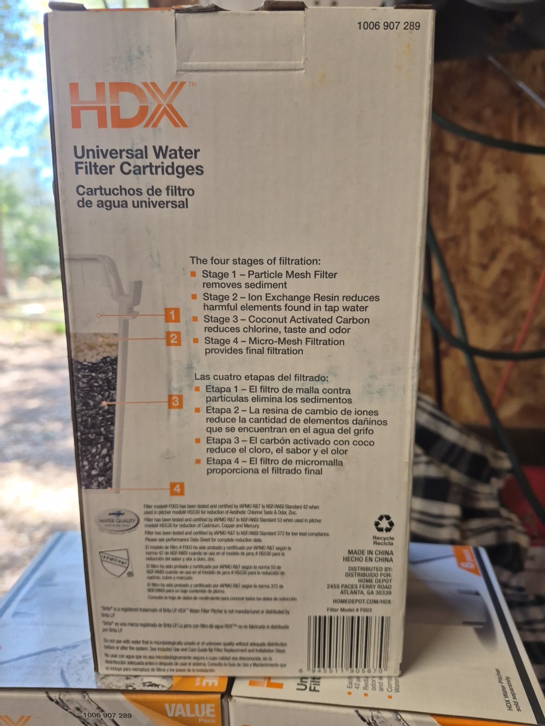 3-HDX Water Pitcher Replacement Water Filter Cartridges, BPA Free (8-Pack) gallery