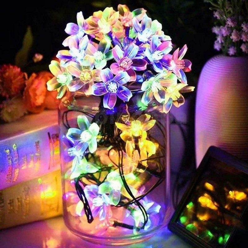 Solar String Flower Lights Outdoor Waterproof Fairy Light Decorations For Garden gallery