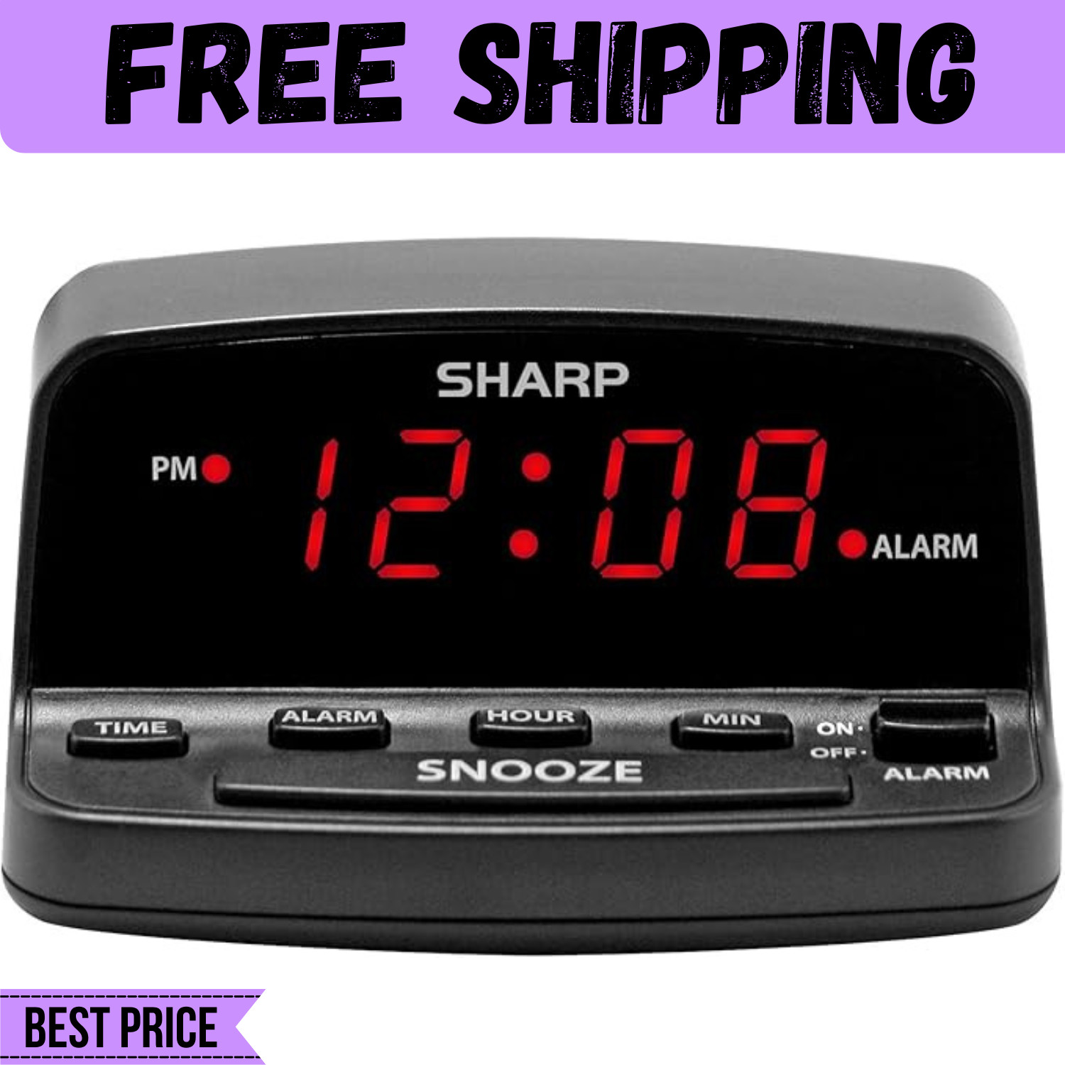 Digital Alarm Clock with Keyboard Style Controls, Battery Back-Up, Easy to Use gallery