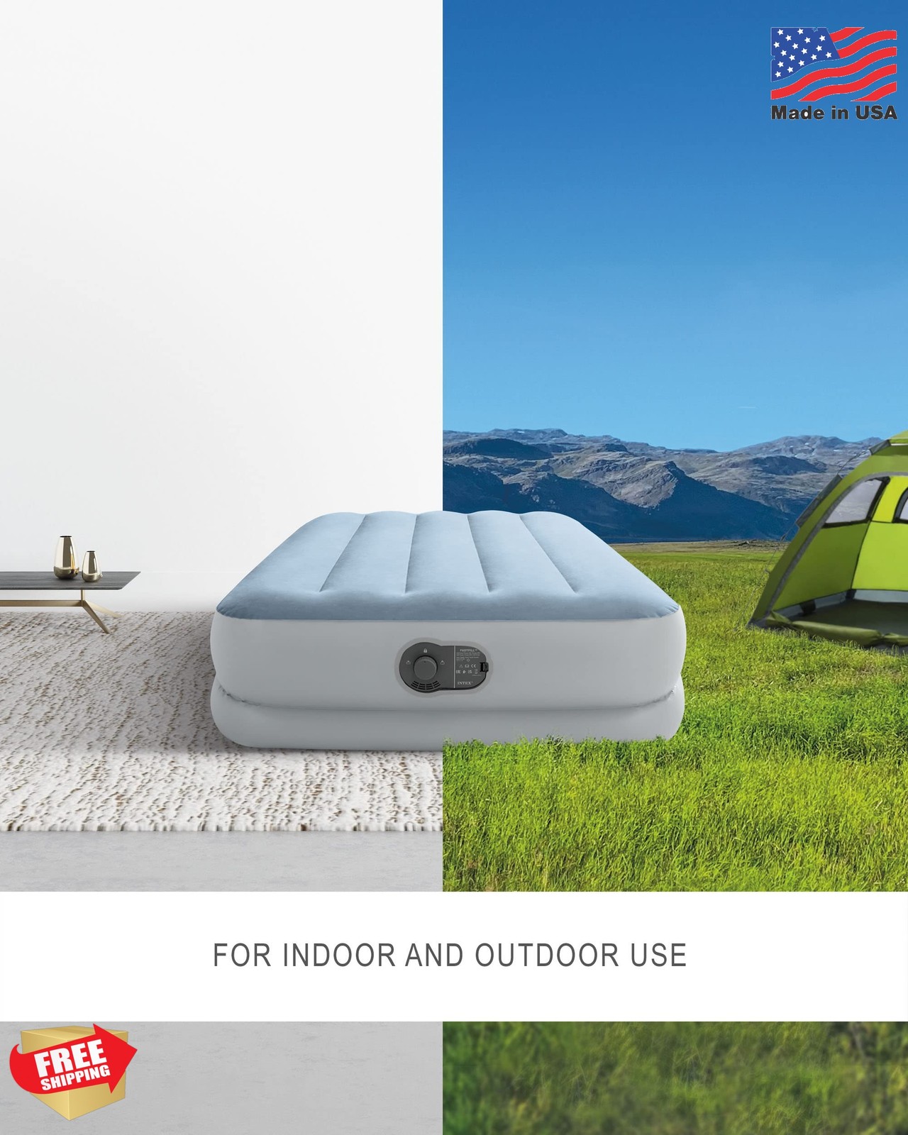 Intex 64157E Dura-Beam Plus Mid-Rise Air Mattress: Fiber-Tech – Twin Size – Buil gallery