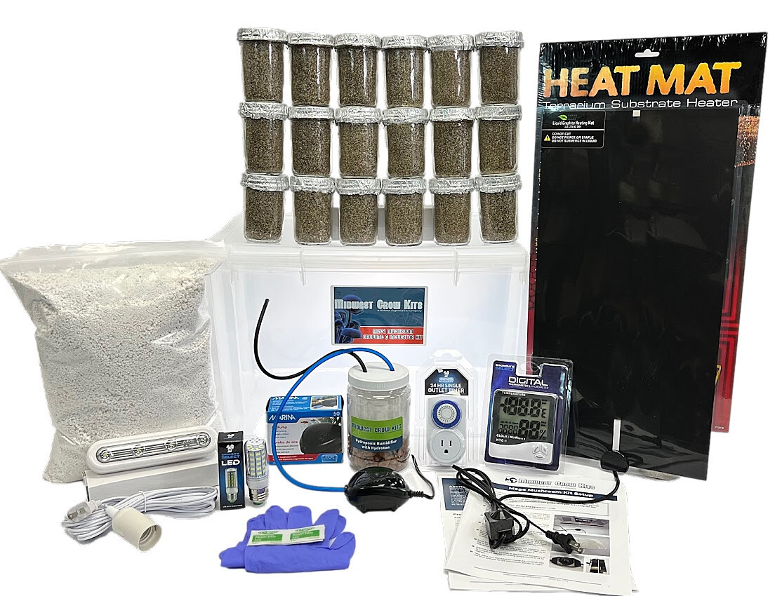 Mega Mushroom Growing & Incubator Kit | Fully Automated | 18 Sterilized Jars gallery