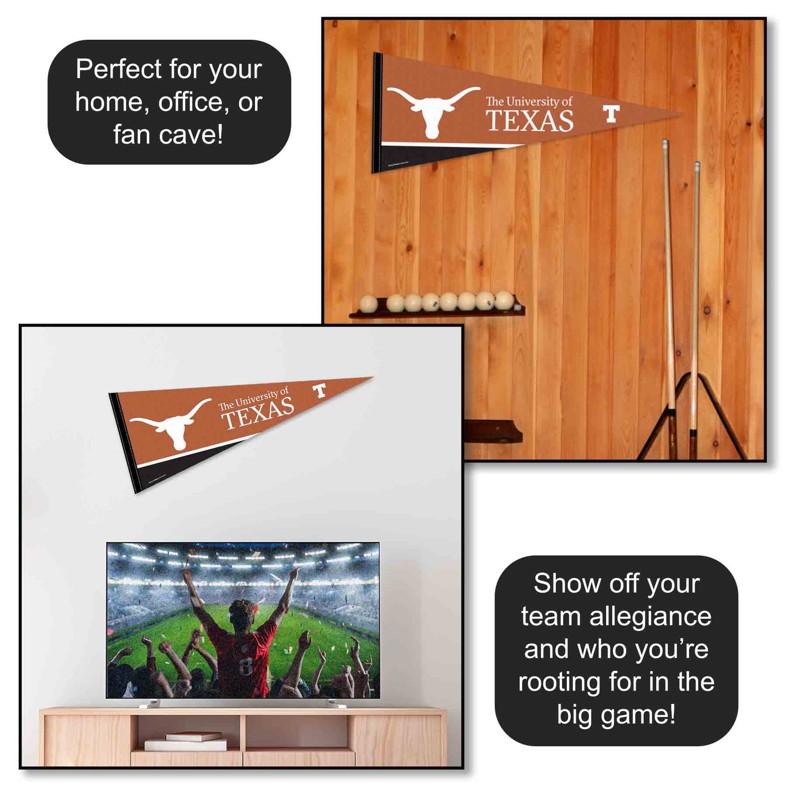 UT Longhorns 12x30 Felt Pennant gallery