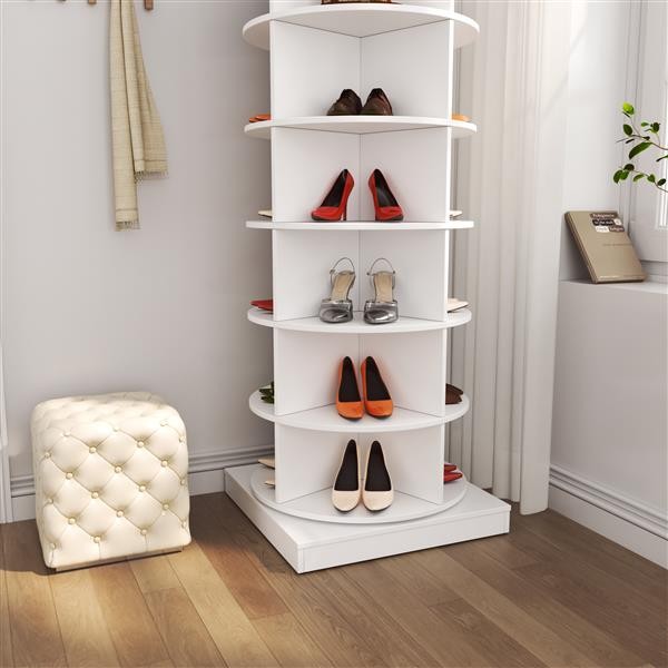 360 Rotating Shoe Cabinet 6 Floors,Very easy to assemble, easy to clean gallery