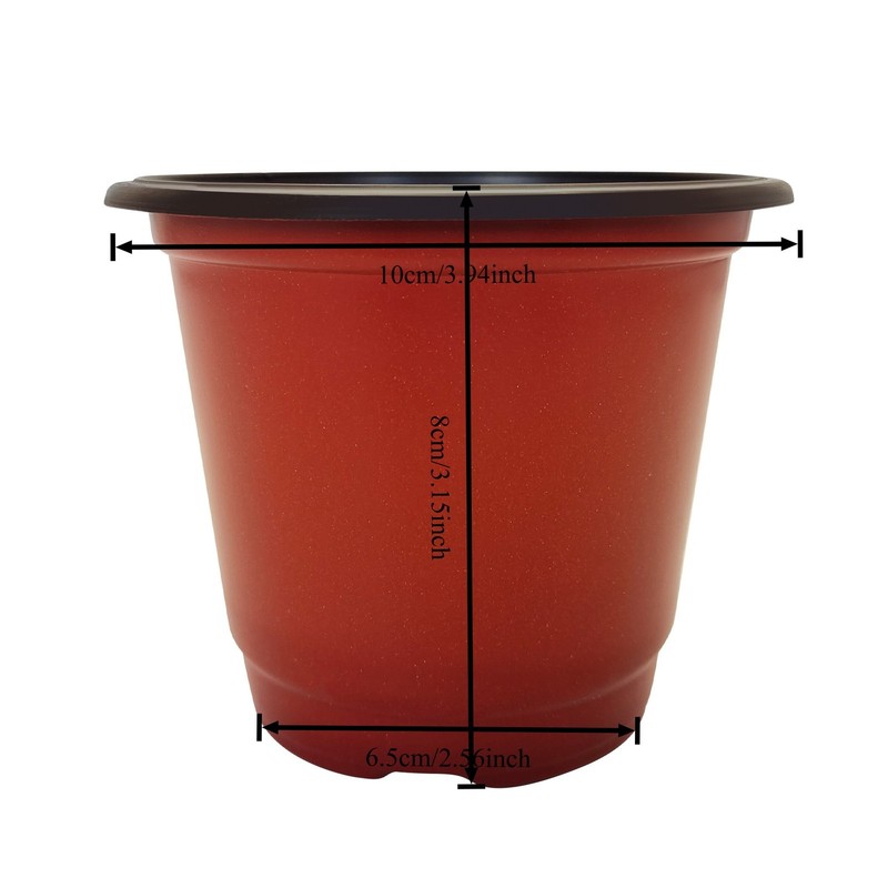 100 Pack 4 Inch Multi-Purpose Plastic Pots for Flowers and Nursery Plants gallery