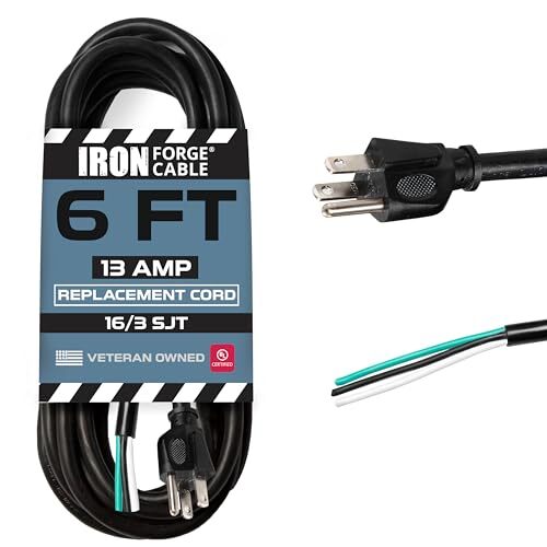 Iron Forge Cable 16 Gauge Power Cord Assorted Sizes , Styles , Colors