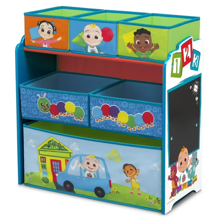 CoComelon Design & Store 6 Bin Toy Storage Organizer by Delta Children gallery
