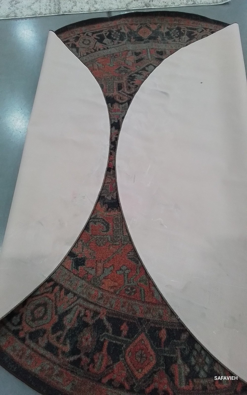 NAVY / RED 8'-0" x 8'-0" Back Stain Rug, Reduced Price 1172798398 JNY153M-8R gallery