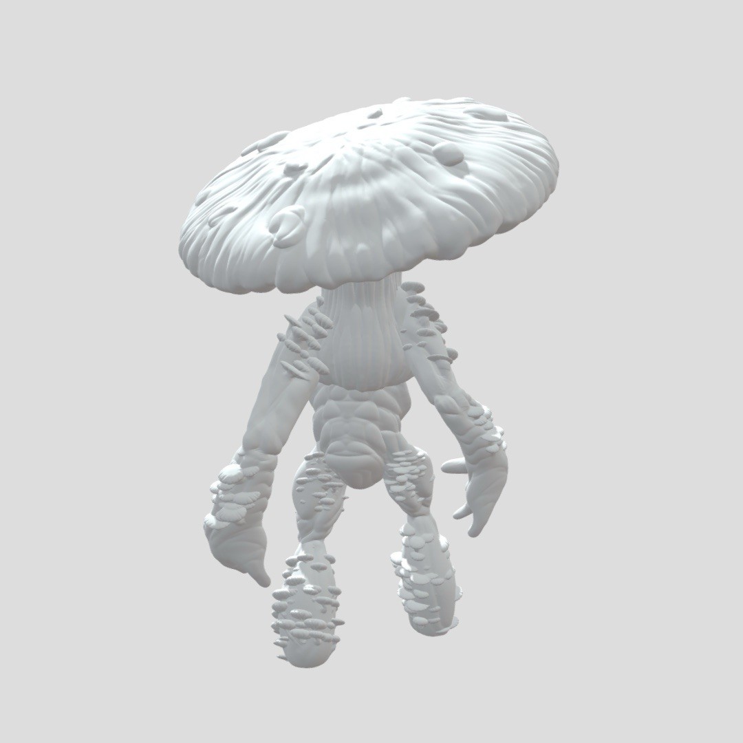 Mushroom Creature 3D Printed Figure – 5 inch Fantasy DnD Monster / Desk Decor gallery