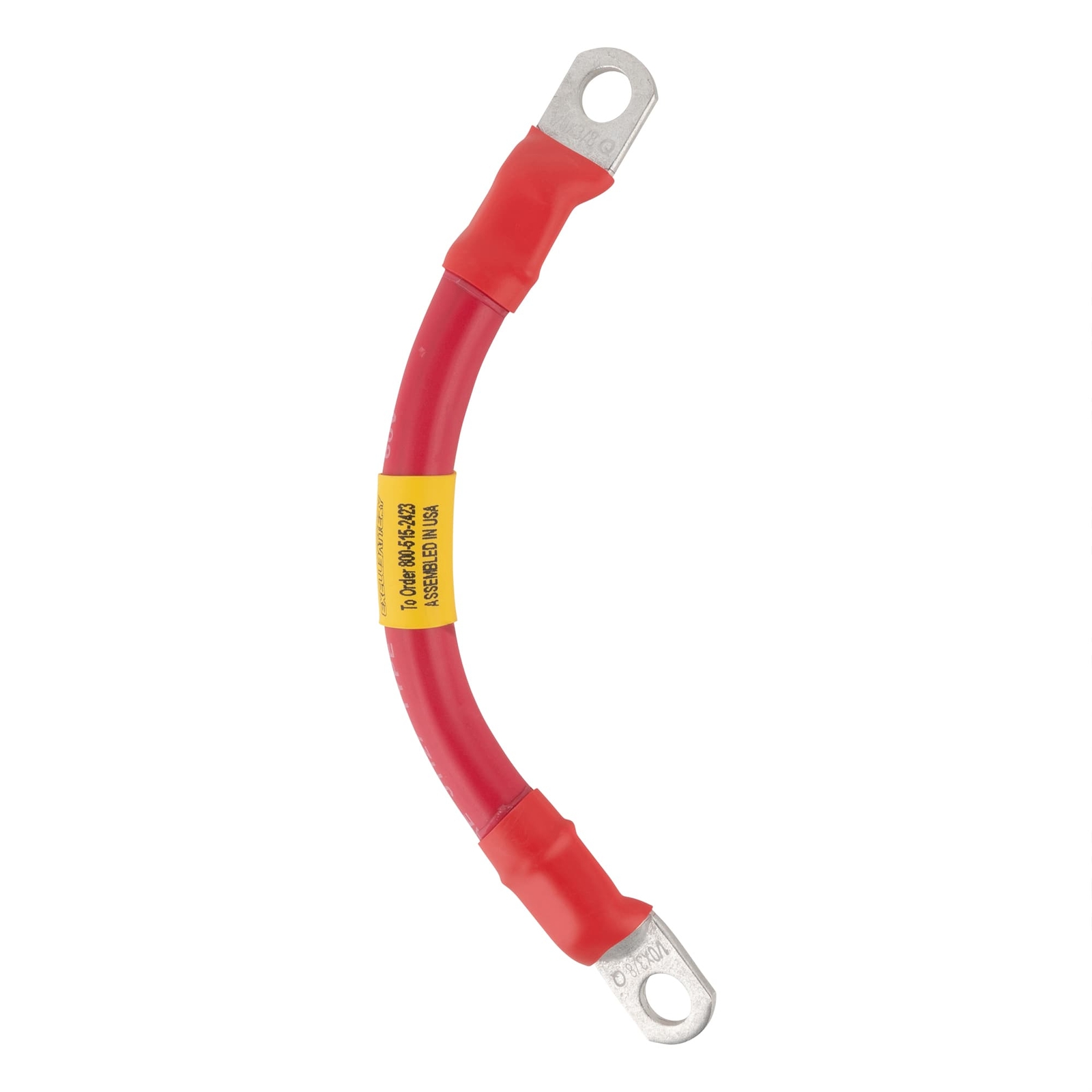 1/0 Red Battery Interconnect Cable 6" with 3/8" Lugs ASSEMBLED IN USA gallery