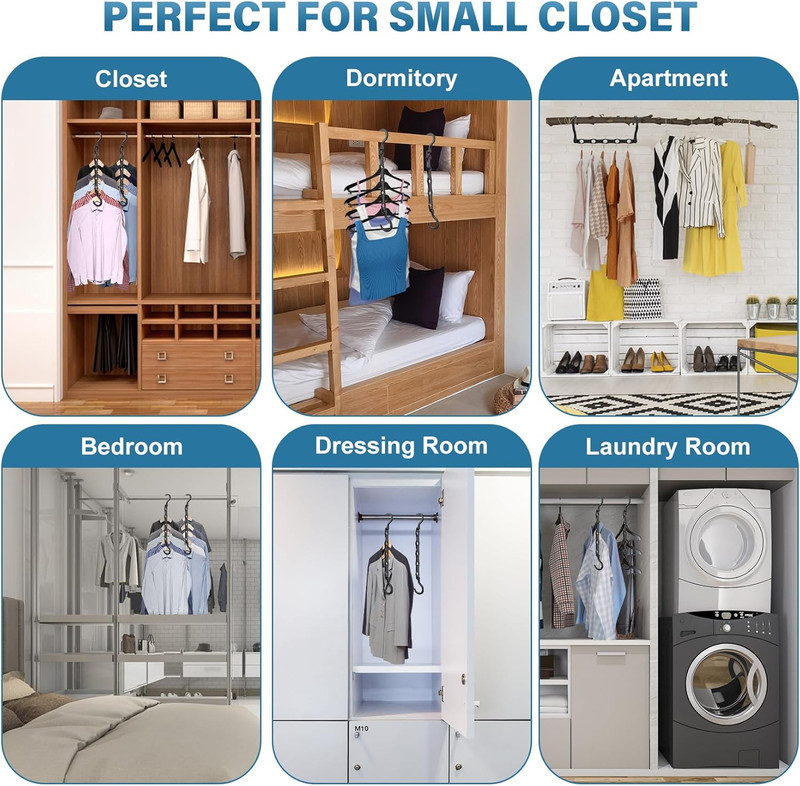 10 Pack Hangers Space Saving Magic Plastic Hanger Organizer Shirt Space Saving H gallery