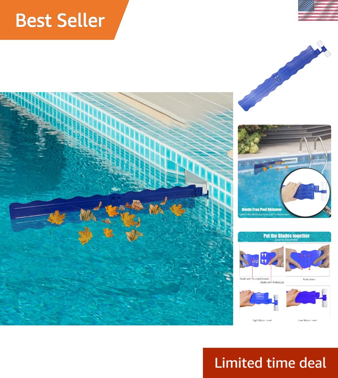 Hands-Free Pool Skimmer Arm - Durable, Fits Most In-ground Skimmer Systems gallery