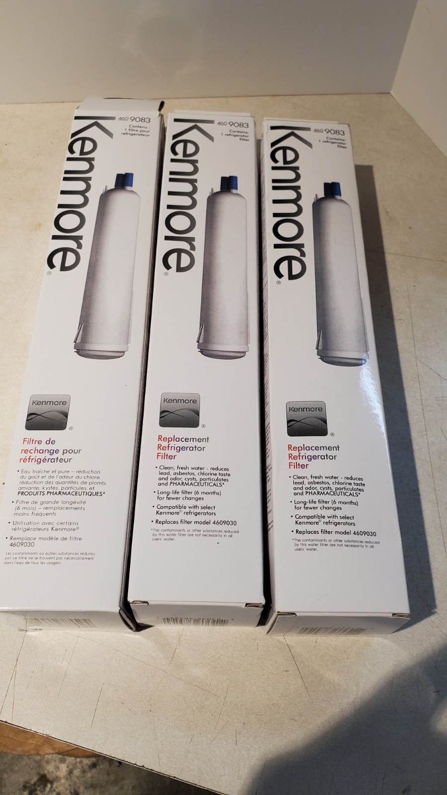 Kenmore 96-9083 Replacement Refrigerator Water Filter, lot of 3 gallery
