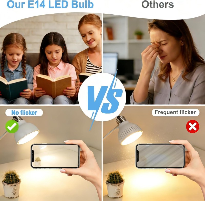 Versatile 5-Pack E14 LED 4W Daylight White Bulbs - Ideal for Multiple Fixtures gallery