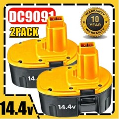 2PACK 14.4V For DEWALT DC9091 Battery /Charger DW9091 DW9094 DE9091 Replacement