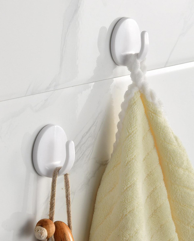 6 Pcs Adhesive Plastic Hooks - Small Wall Hooks for Hanging, Drill-Free, Seamles gallery