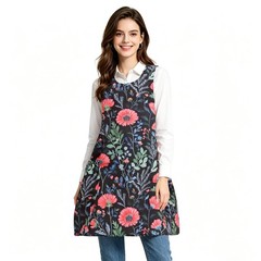 Cross Back Canvas Apron with Pockets Adjustable Cooking Gardening Apron