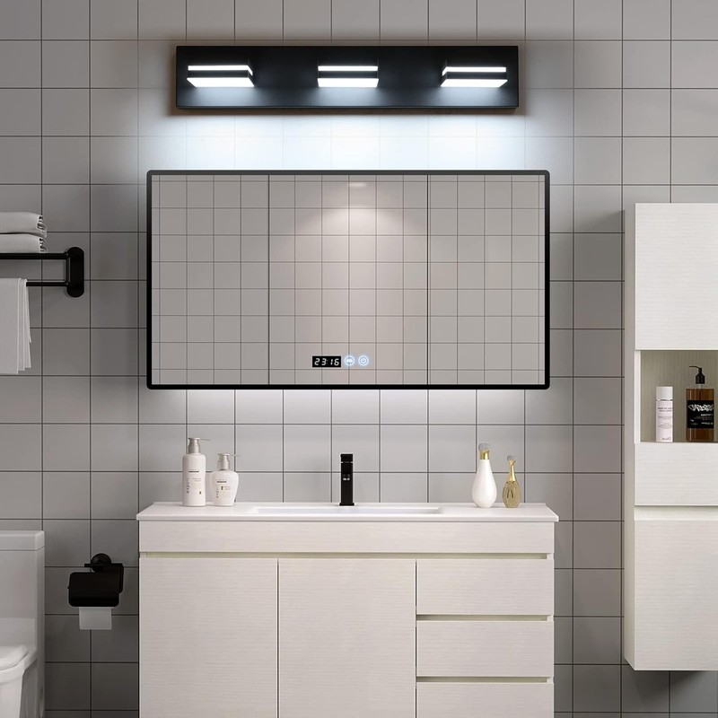 LED Modern Bathroom Vanity Light Fixtures (3-Light, 24-Inch), Matte Black Modern gallery