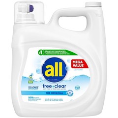 Unscented Free Clear for Sensitive Skin HE Liquid Laundry Detergent – 154 fl oz