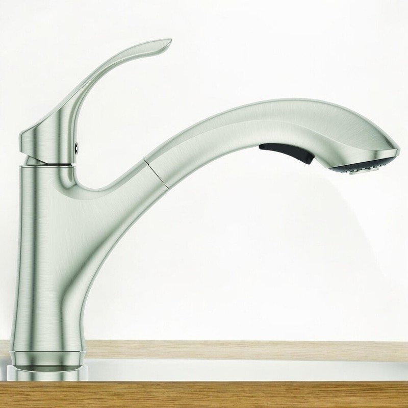 Pfister Corvo Single Handle Pull Out Stainless Kitchen Faucet Home Remodel DIY gallery