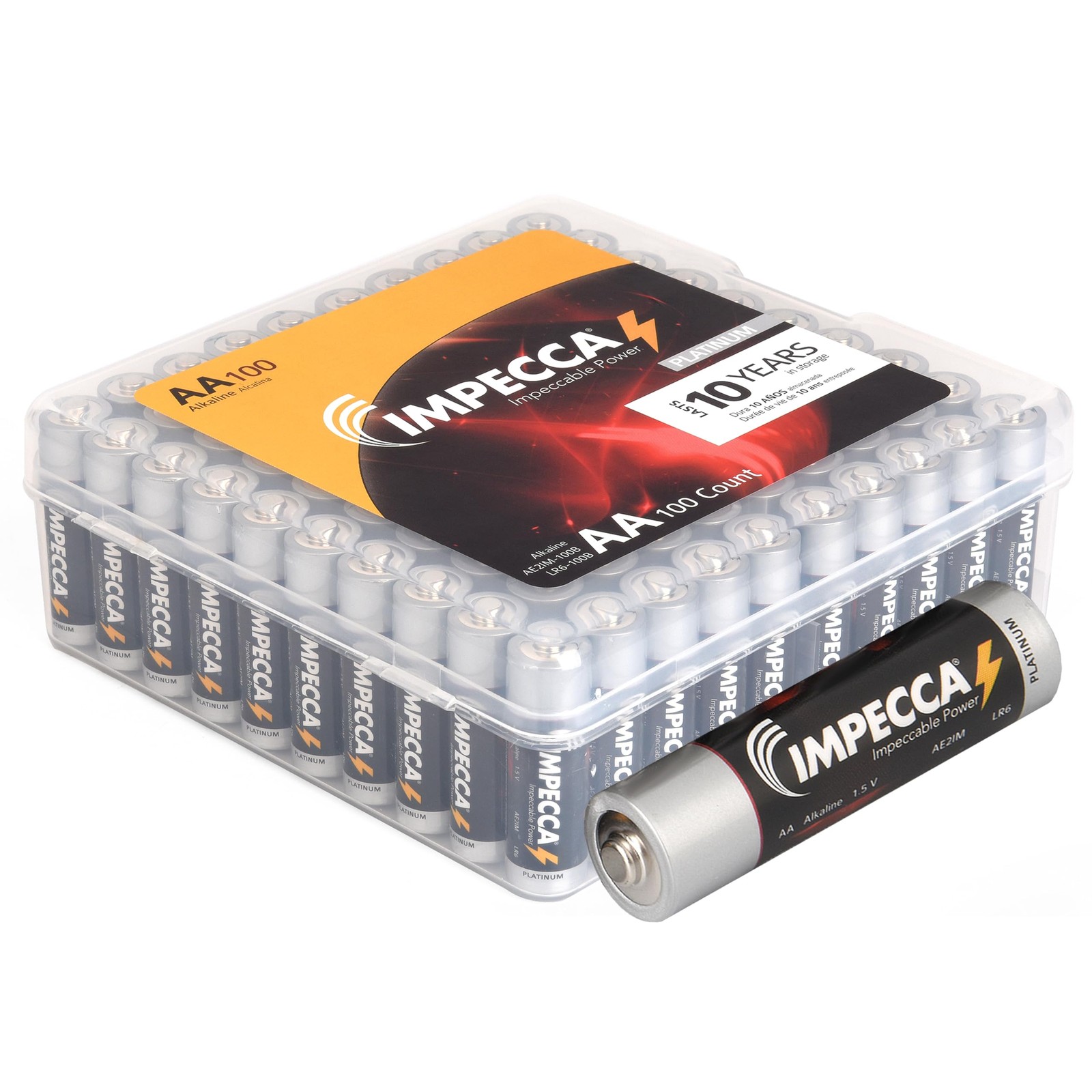 Best Impecca AA Batteries, All Purpose Alkaline Batteries 100-Pack Double A High gallery