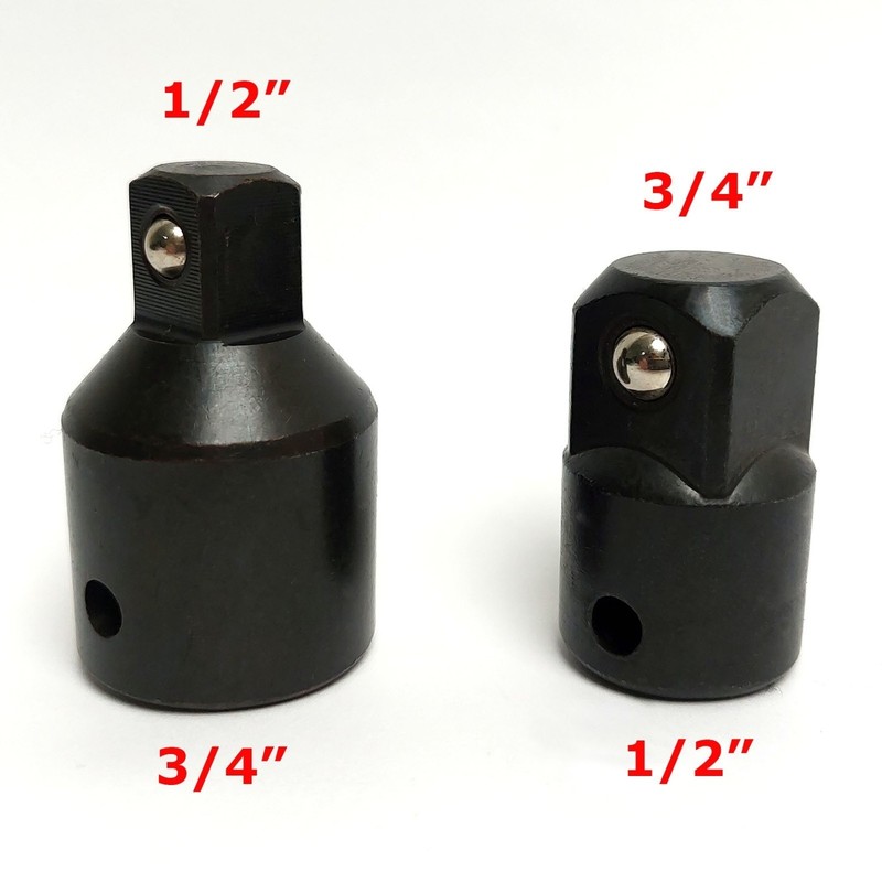 2 pack Air Impact Socket Adapter Set 1/2" to 3/4" 1/2 inch Drive Ratchet Reducer gallery