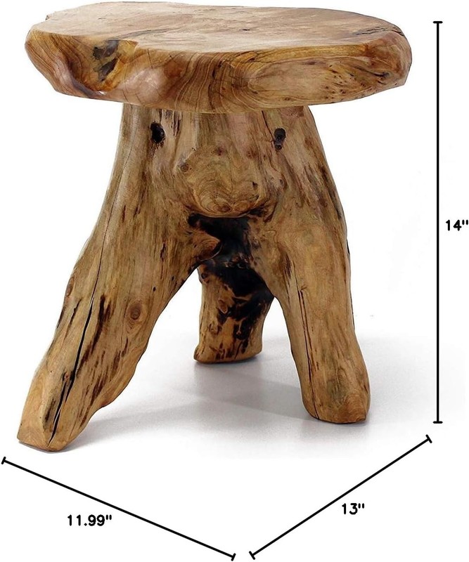 Natural Cedar Stump Stool, 14" End Table, Live Edge Side Table, Plant Stand, Sma gallery