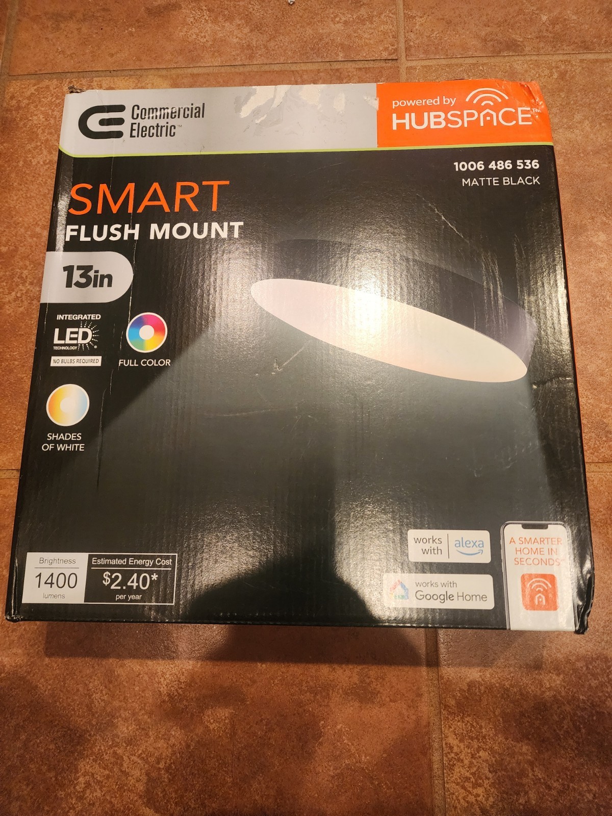 13 In. Light Matte Black Adjustable CCT and Color Changing Integrated LED Ceilin gallery