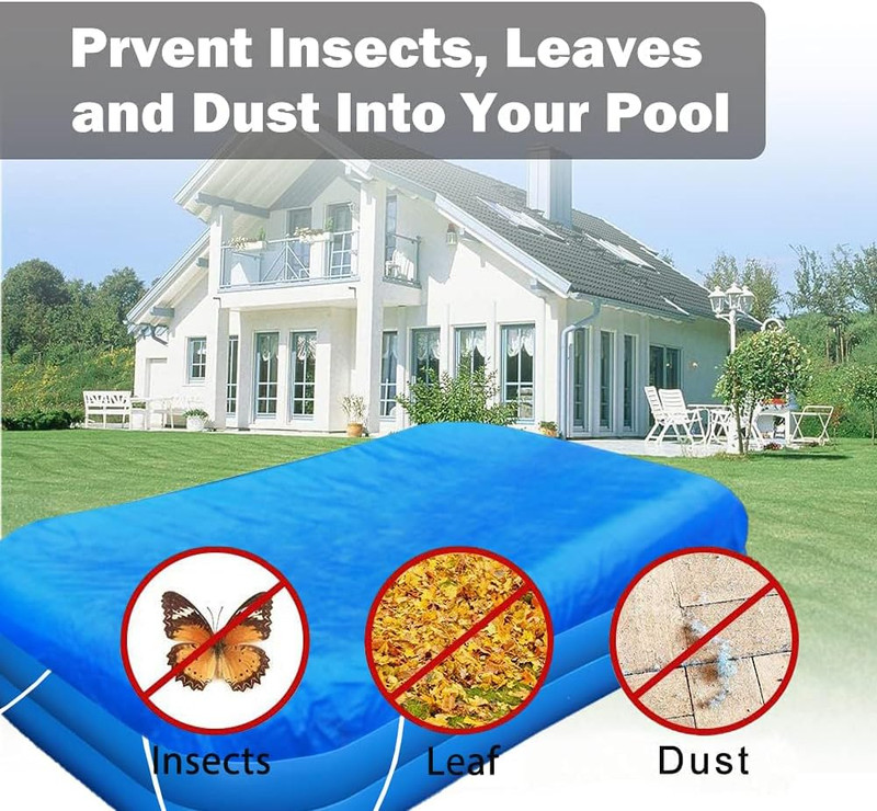 10 x 6 ft Rectangular Pool Cover,Fits 120 in x 72 in (305 cm x 183 cm),Dustproof gallery