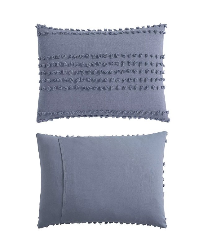 Swift Home King Comforter Set 5pc Marilla Dot Faded Denim Blue gallery