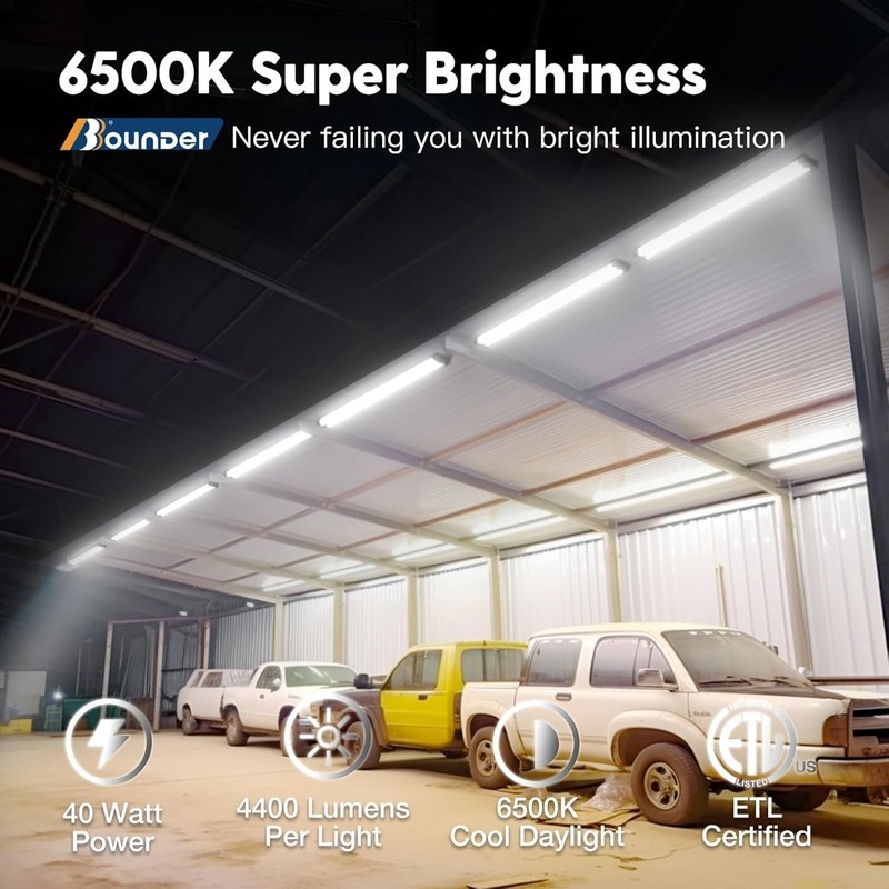 12 Pack Linkable LED Shop Light with Reflector, Super Bright 6500K Cool Dayli... gallery