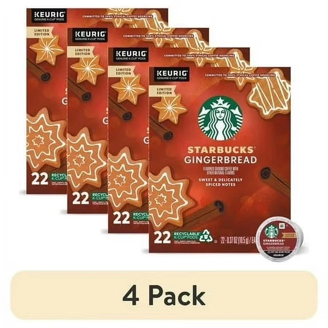 Starbucks Gingerbread K Cups 88 Count Limited Edition Coffee Pods old stock gallery