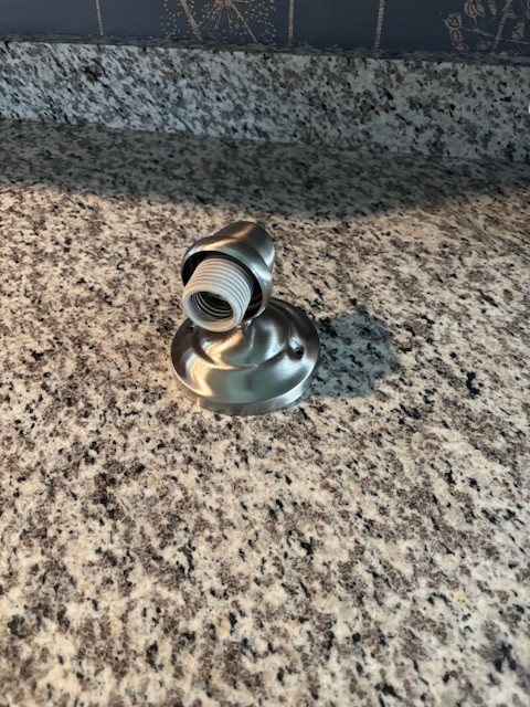 Silver tone wall sconce - REDUCED! Can be positioned facing up or down gallery