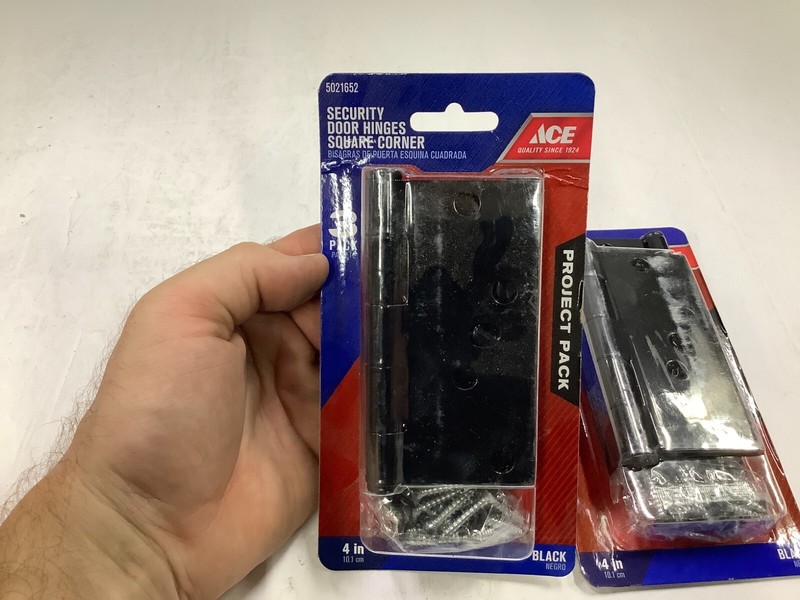 ACE Security Door Hinges Square Corner 4" BLACK #5021652 6 TOTAL gallery