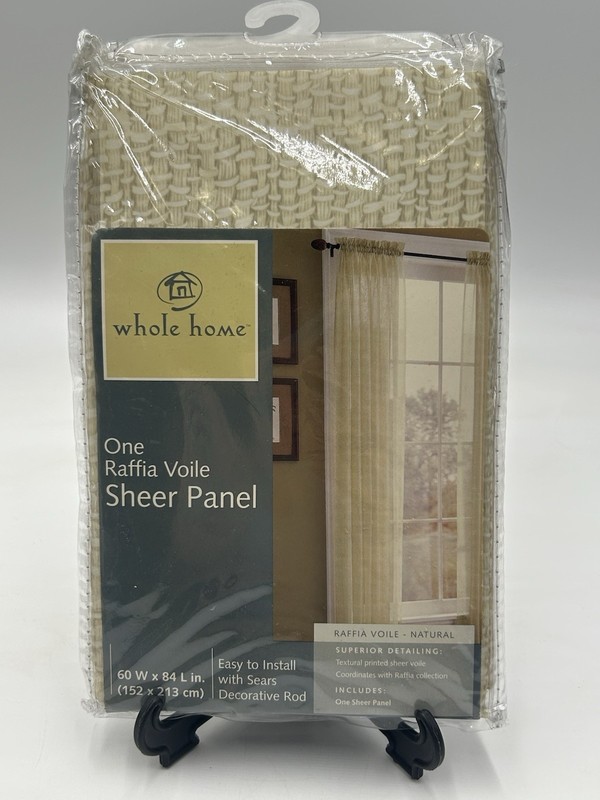 Sheer Pattern Voile 60”W x 84”L Window Panel Set Of 2 Raffia Voile Romantic New gallery