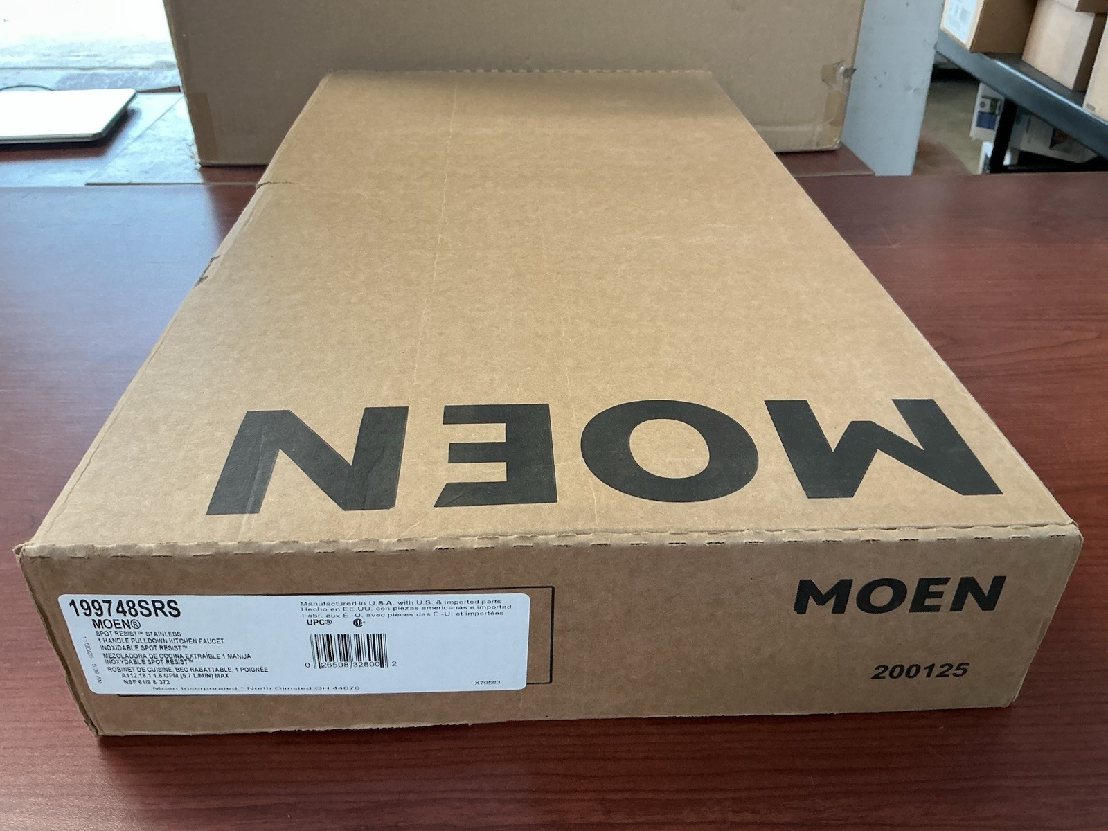 NEW Moen 199748SRS REZA Pre-Rinse Spring Pulldown Kitchen Faucet Stainless B171 gallery