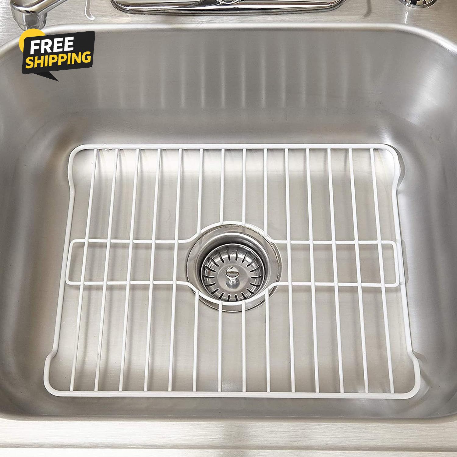 Sink Protectors for Kitchen Sink, Protective Metal Grid, 16X12.3X1 Inches gallery