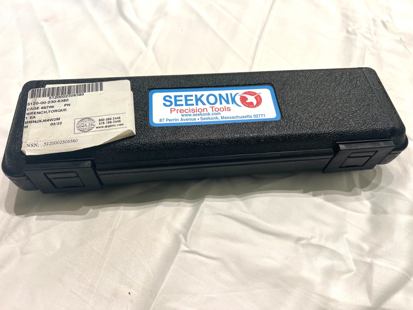 Seekonk TSQ-150 Rigid Frame Dial Torque Wrench 3/8" 0-150 in-lbs w/ Case & NIST gallery