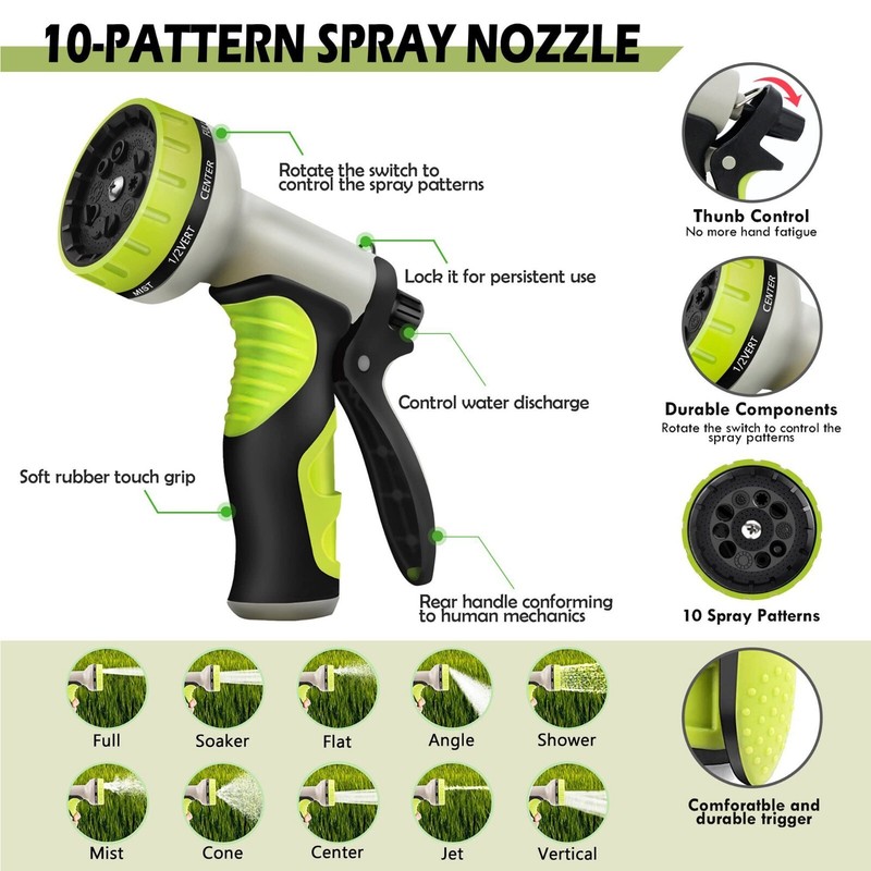 Expandable Garden Hose With Spay Head Car Wash Tool 25ft 50ft 75ft 100 ft gallery